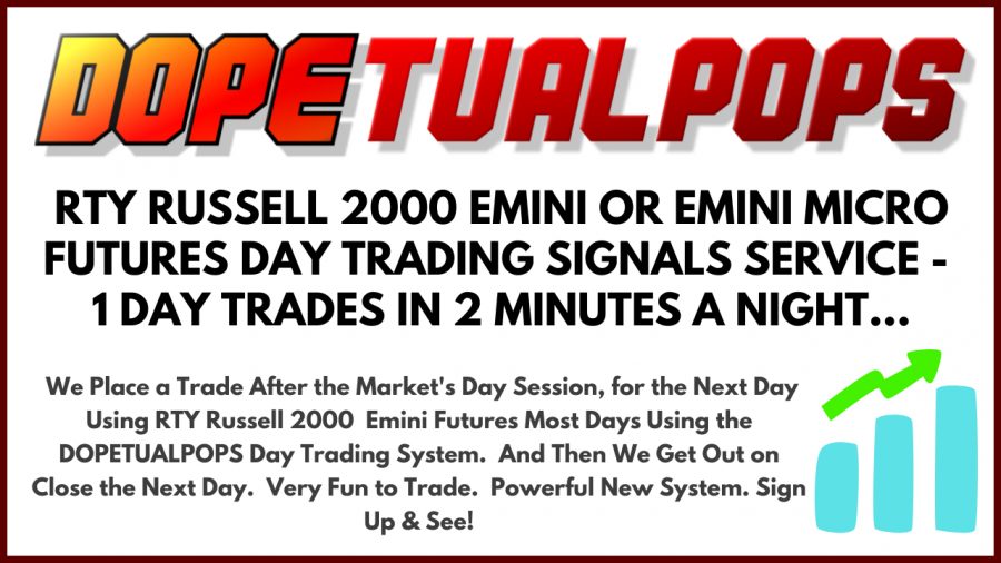 DOPETUALPOPS RTY Russell 2000 Emini Day Trading Signals Service