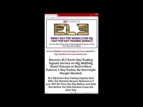 EL3 NQ Emini Day Trading Signals Service for Day Trading in 2 Minutes a Night