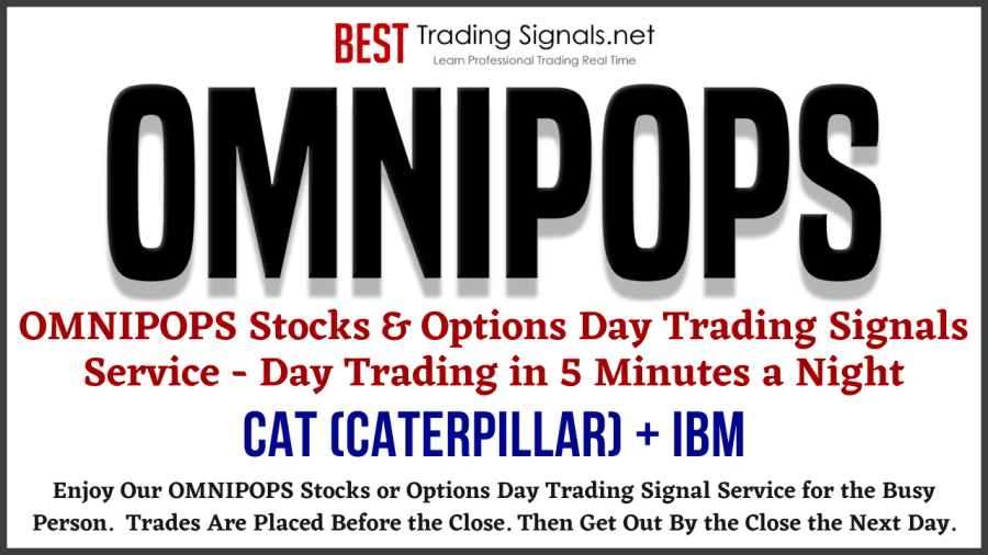 OMNIPOPS Options Day Trading Signals Service - on CAT - IBM
