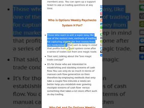 Who is Options Weekly Paychecks System H For